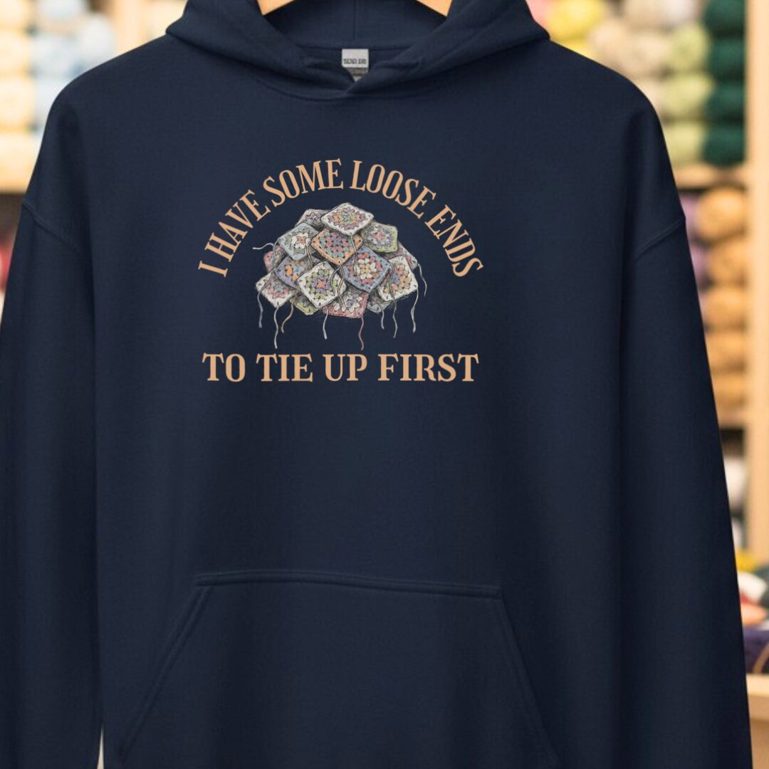 Loose Ends Hoodie Navy t-shirt