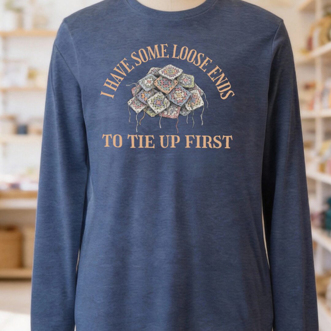 Loose Ends Long Sleeve Tee Navy t-shirt