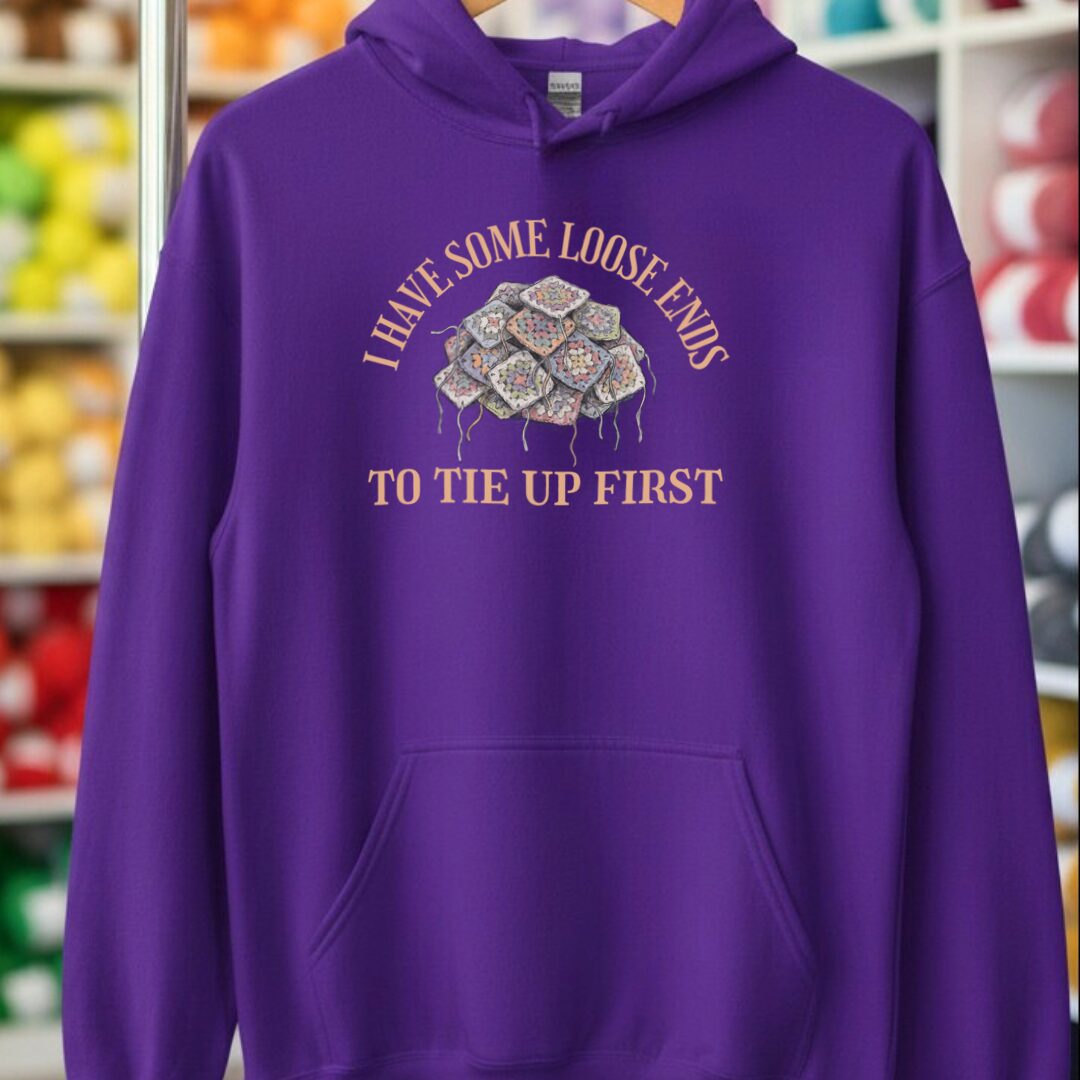 Loose Ends Hoodie Purple t-shirt