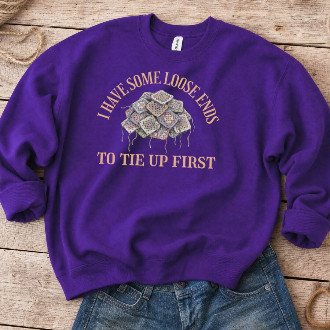 Loose Ends Sweatshirt Purple t-shirt