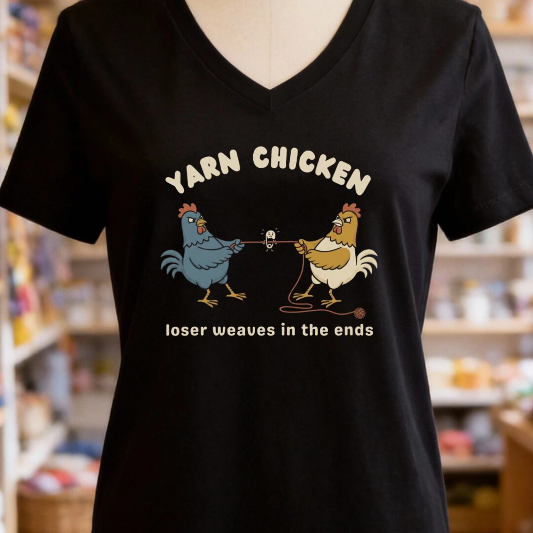 Loser Weaves The Ends V-Neck T-Shirt Black t-shirt