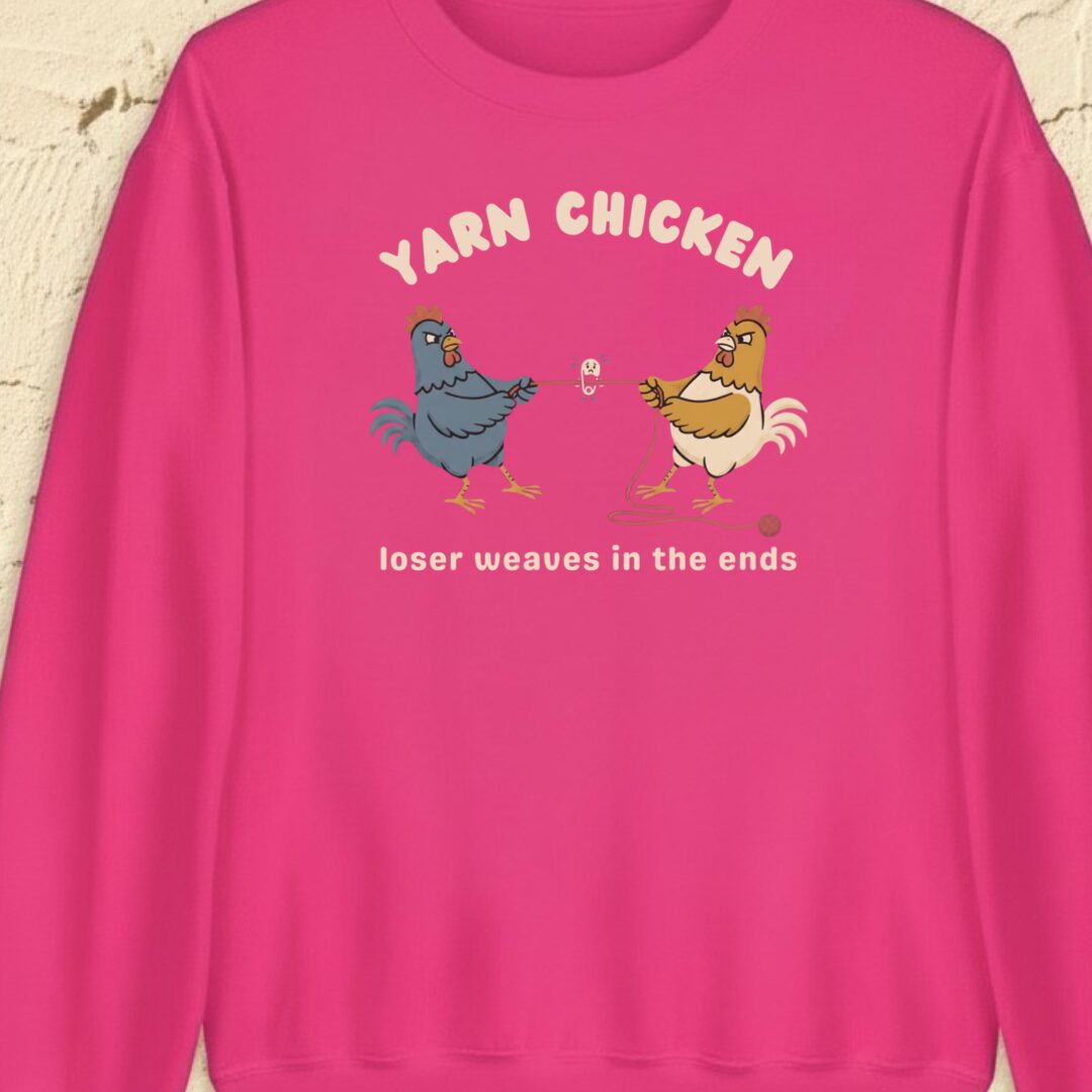 Loser Weaves The Ends Bright Pink Sweatshirt.jpg