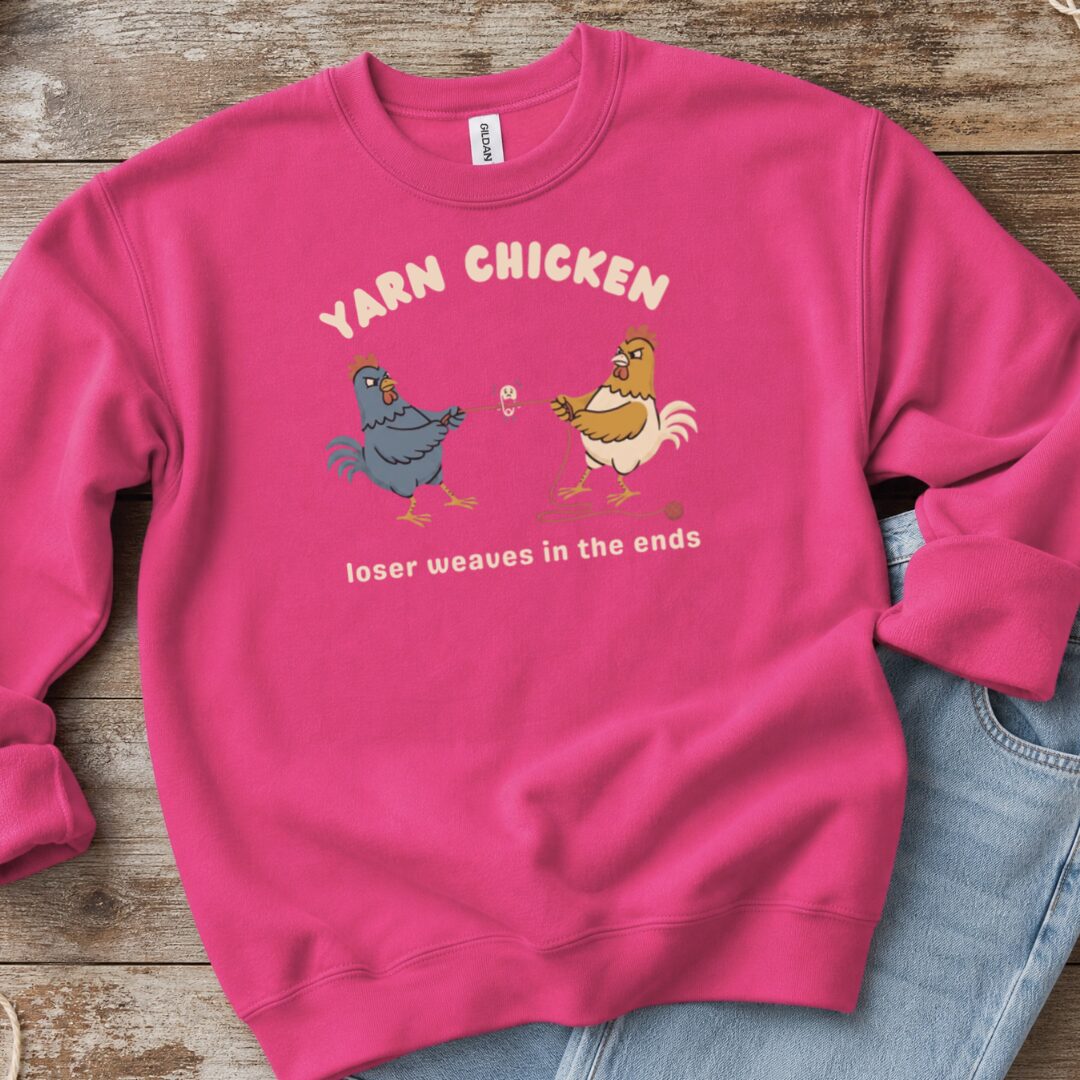 Loser Weaves The Ends Sweatshirt Bright Pink t-shirt