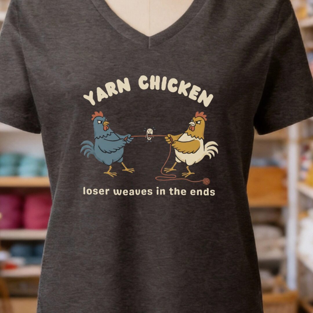 Loser Weaves The Ends V-Neck T-Shirt Dark Grey t-shirt