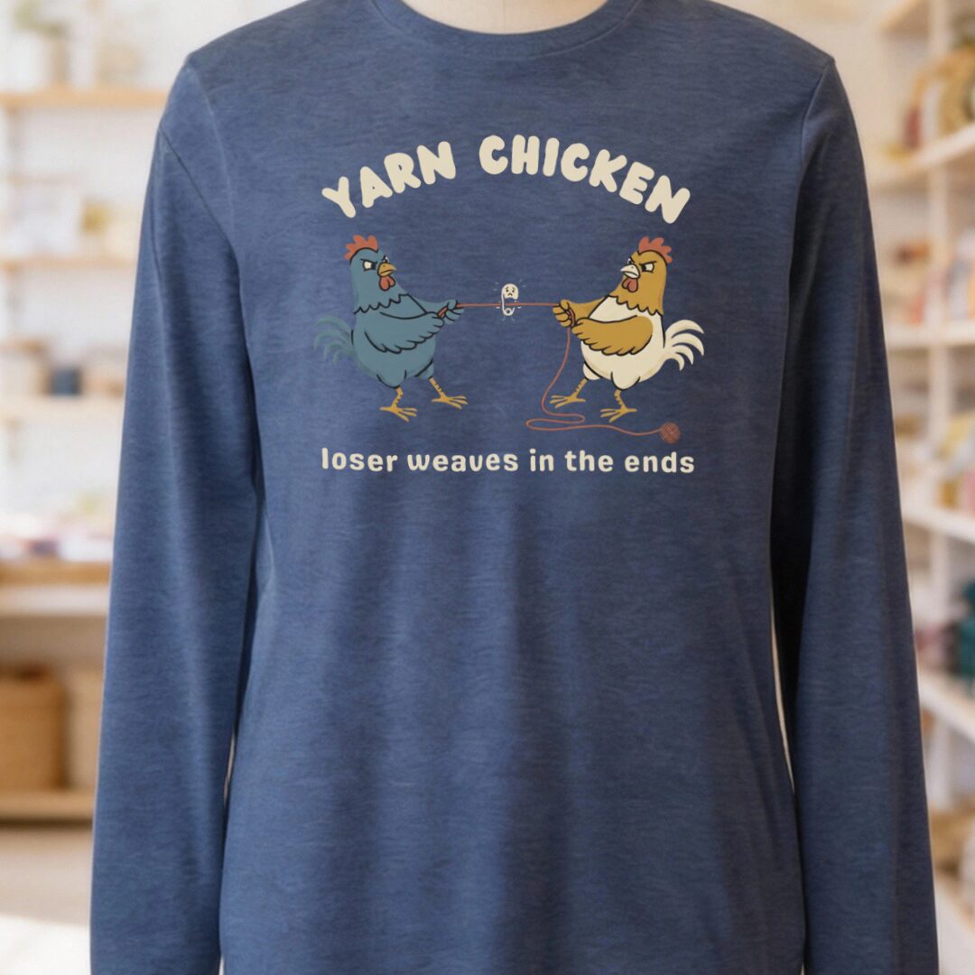 Loser Weaves The Ends Long Sleeve Tee Navy t-shirt