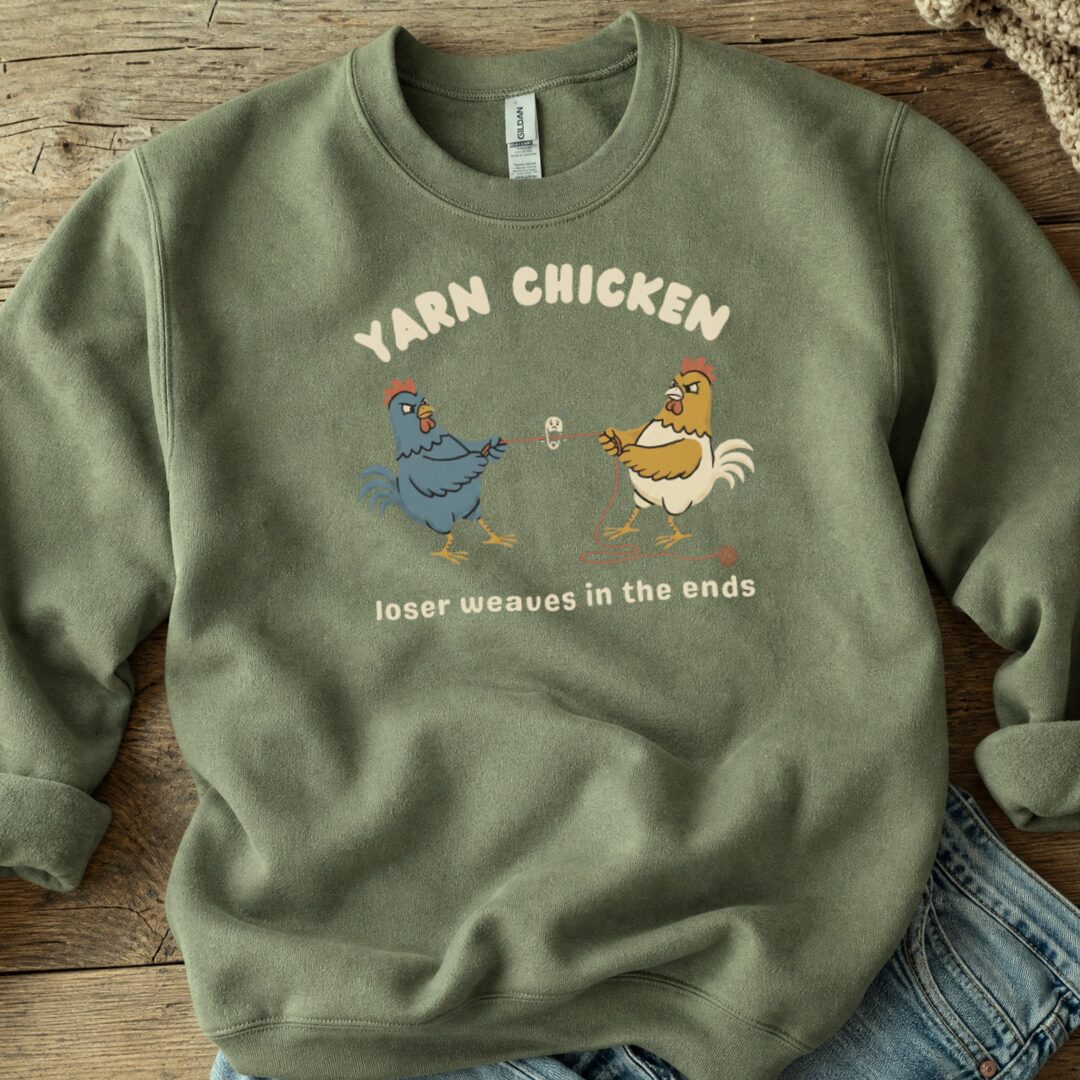 Loser Weaves The Ends Sweatshirt Military Green t-shirt