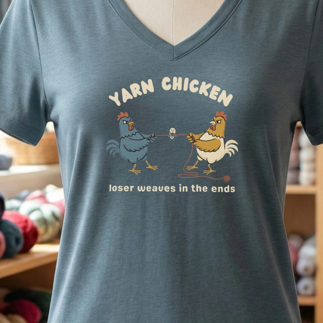 Loser Weaves The Ends V-Neck T-Shirt Slate t-shirt