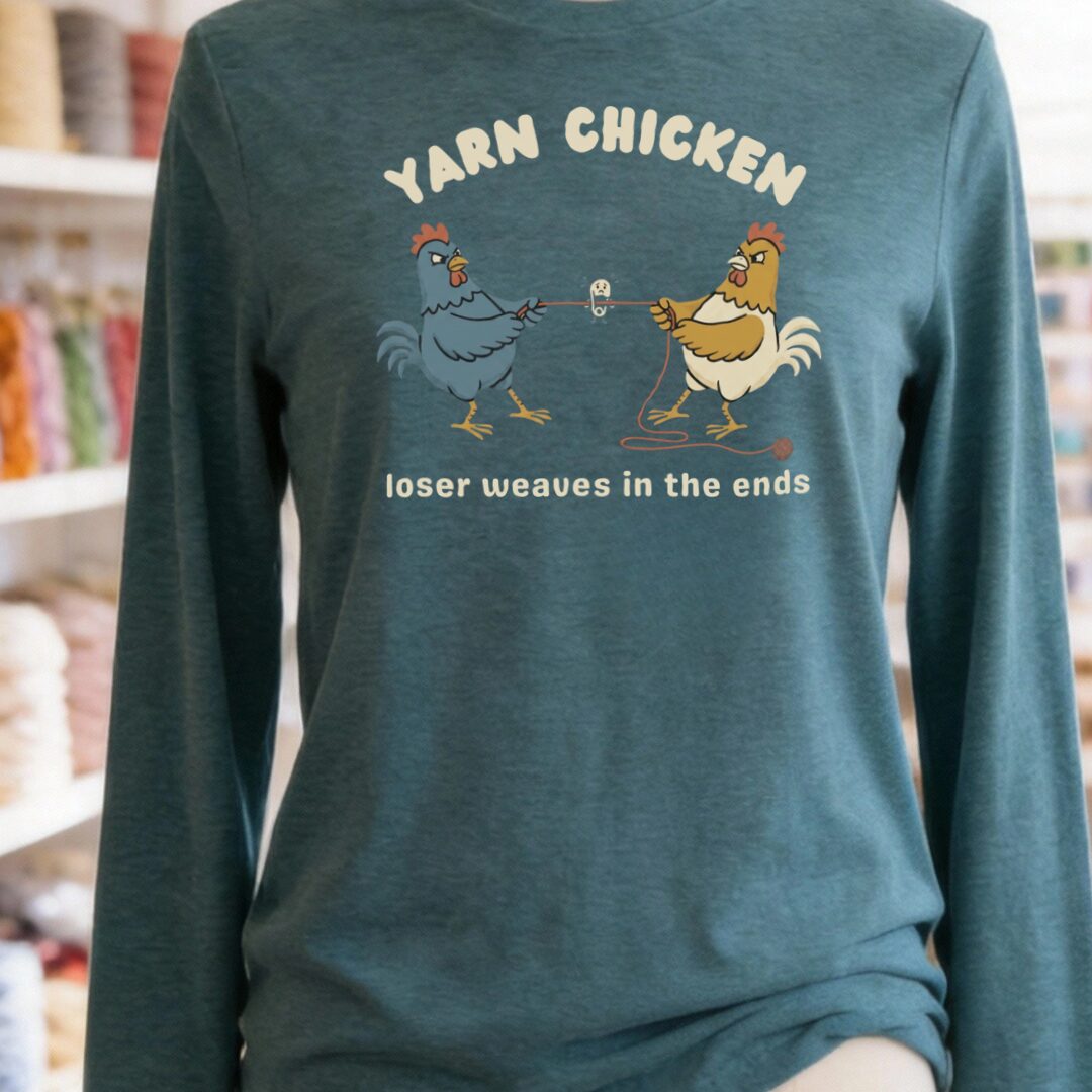 Loser Weaves The Ends Long Sleeve Tee Teal Blue t-shirt