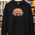 Lotus Yarn Hoodie Black t-shirt