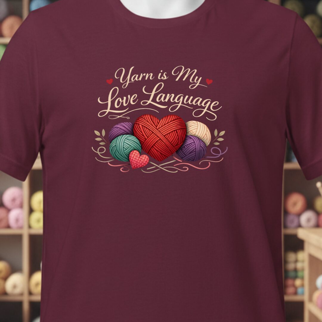 Love Language T-Shirt Maroon t-shirt