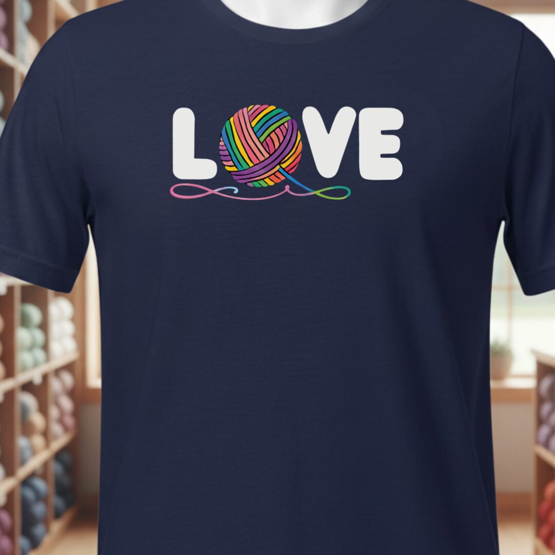 Love Yarn T-Shirt Navy t-shirt