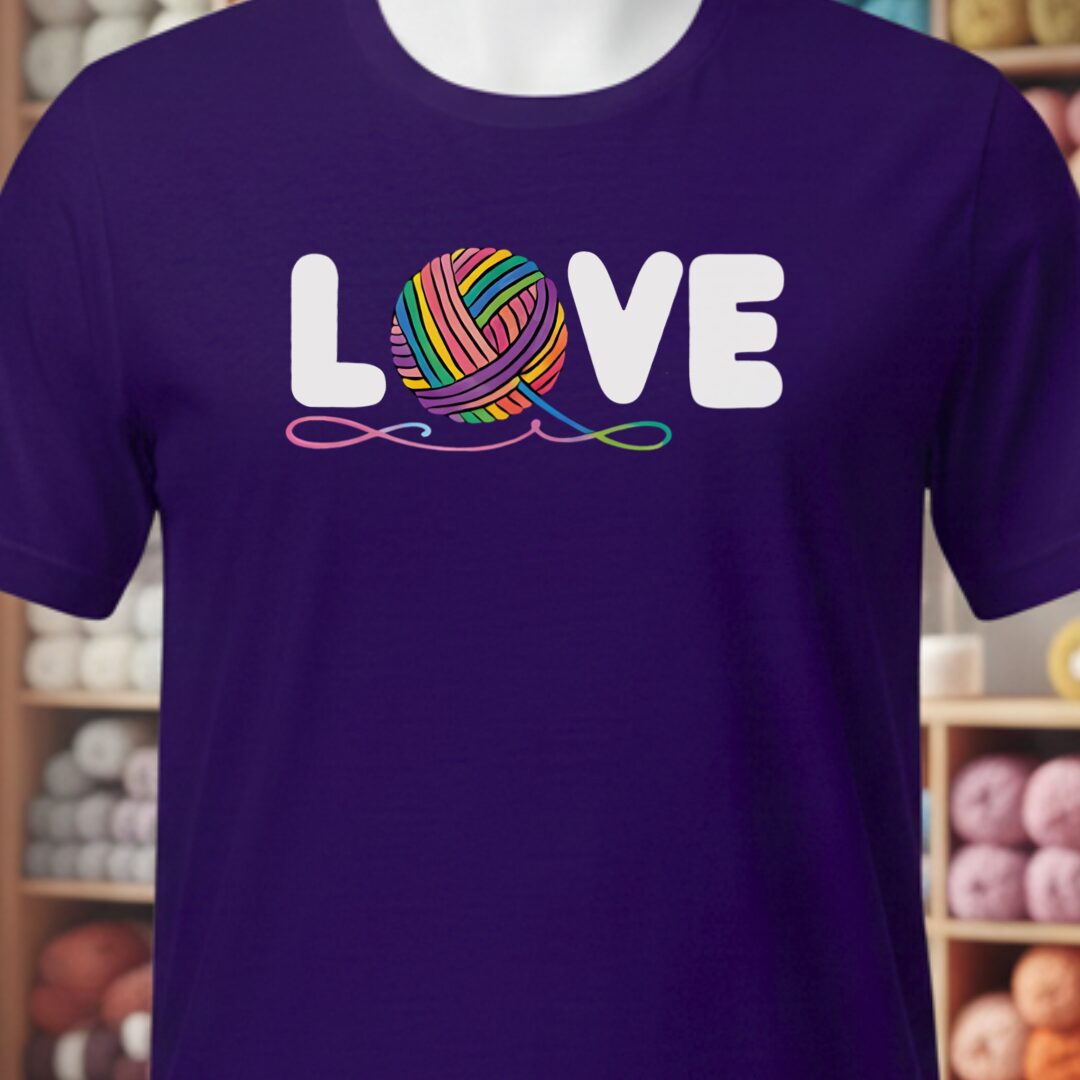 Love Yarn T-Shirt Purple t-shirt
