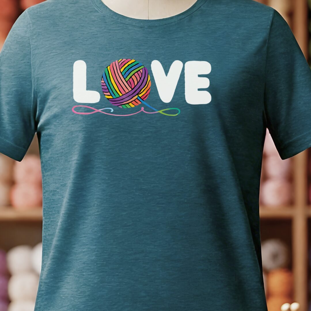Love Yarn T-Shirt Teal Blue t-shirt