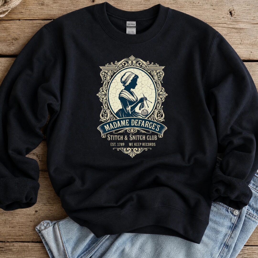 Madame Defarge Club Sweatshirt Black t-shirt