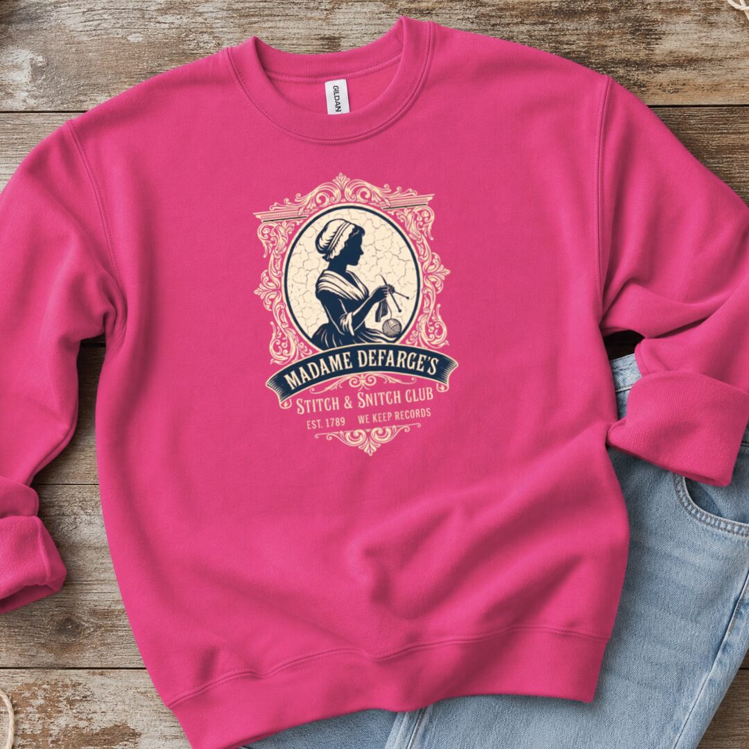 Madame Defarge Club Sweatshirt Bright Pink t-shirt