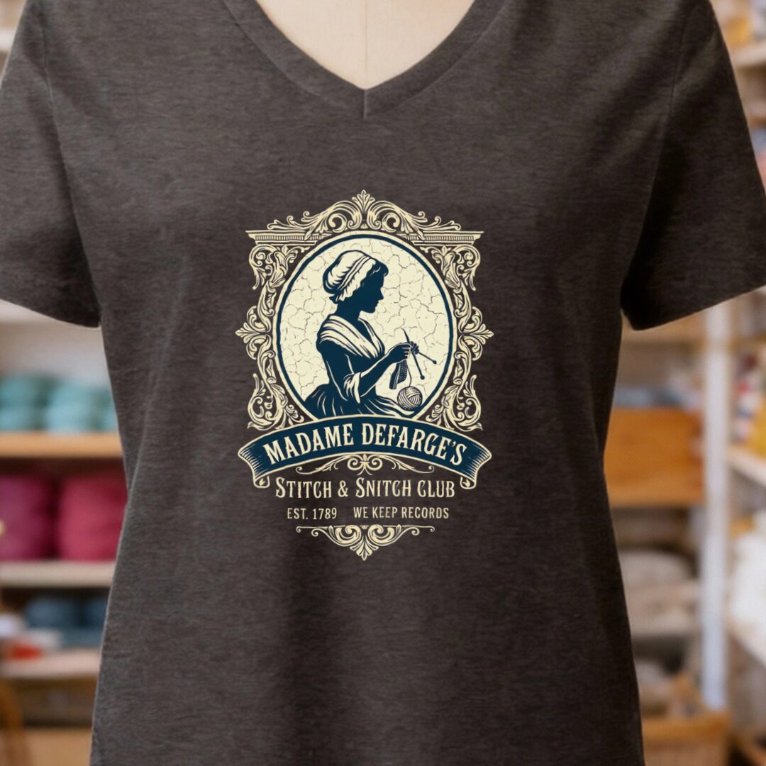 Madame Defarge Club V-Neck T-Shirt Dark Grey t-shirt