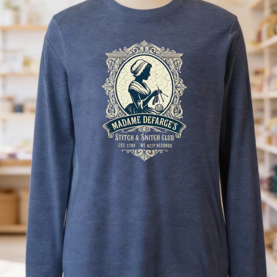 Madame Defarge Club Long Sleeve Tee Navy t-shirt