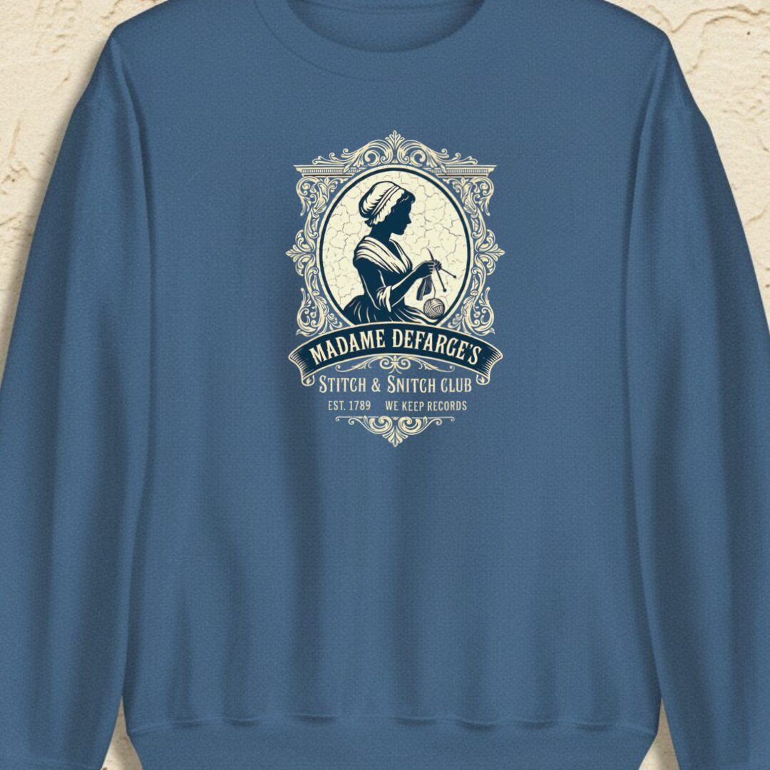 Madame Defarge Club Indigo Blue Sweatshirt.jpg