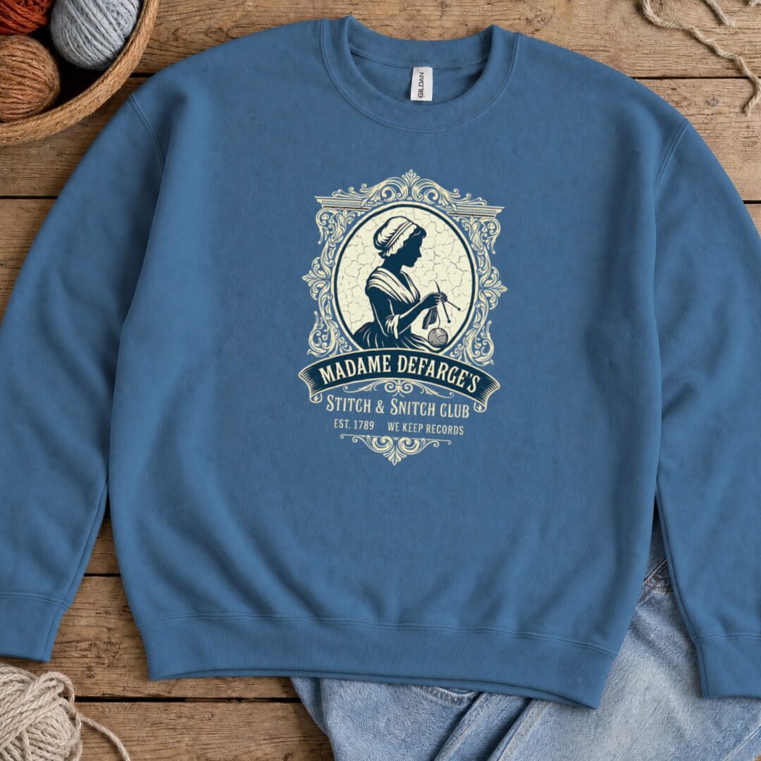 Madame Defarge Club Sweatshirt Indigo Blue t-shirt