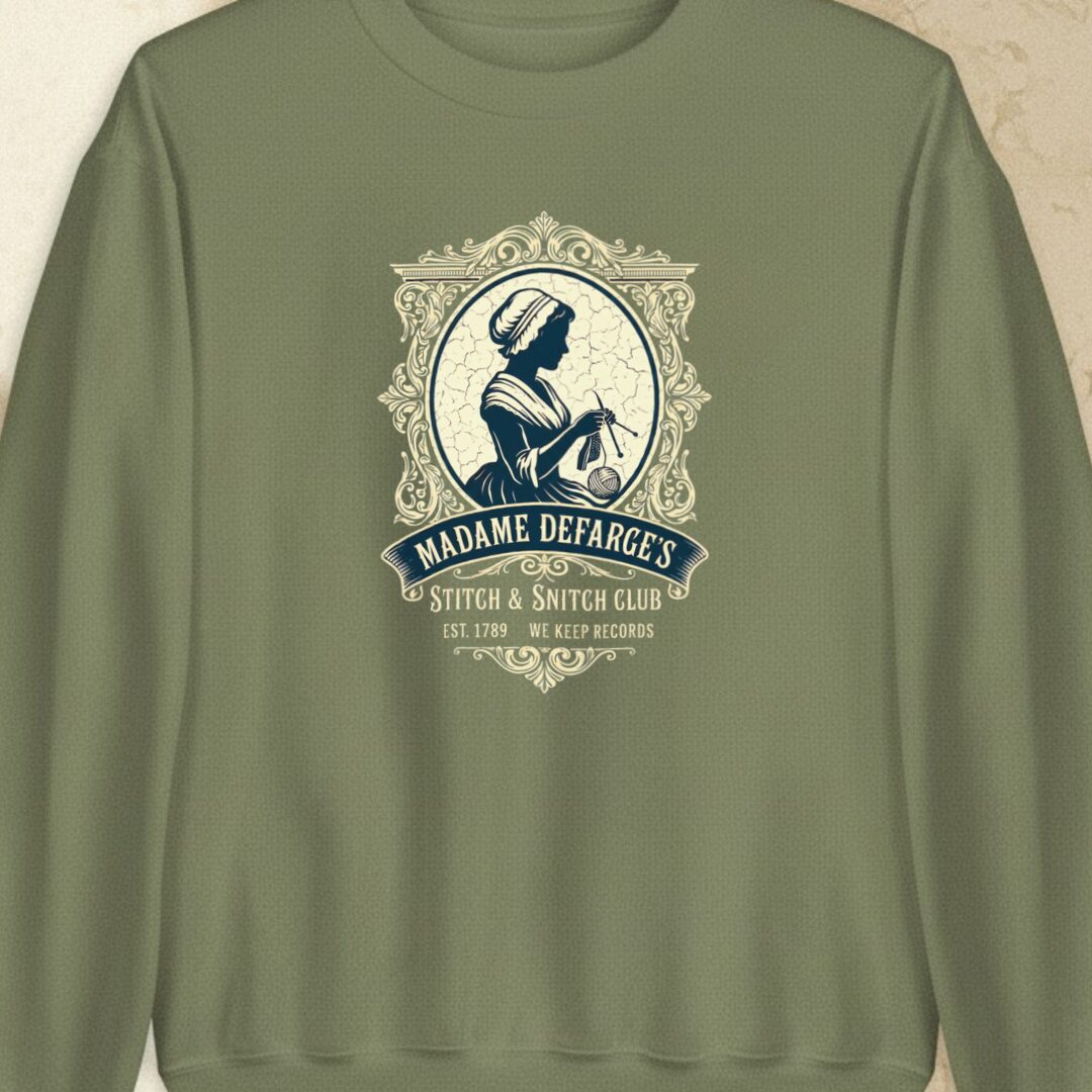 Madame Defarge Club Military Green Sweatshirt.jpg