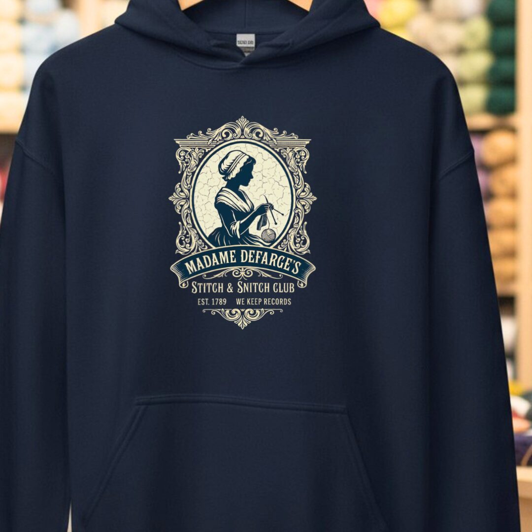 Madame Defarge Club Navy Hoodie.jpg