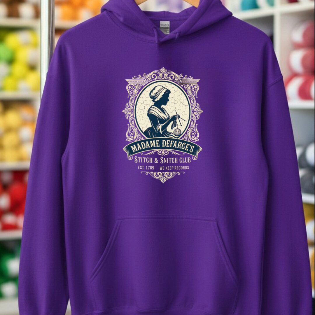 Madame Defarge Club Purple Hoodie.jpg
