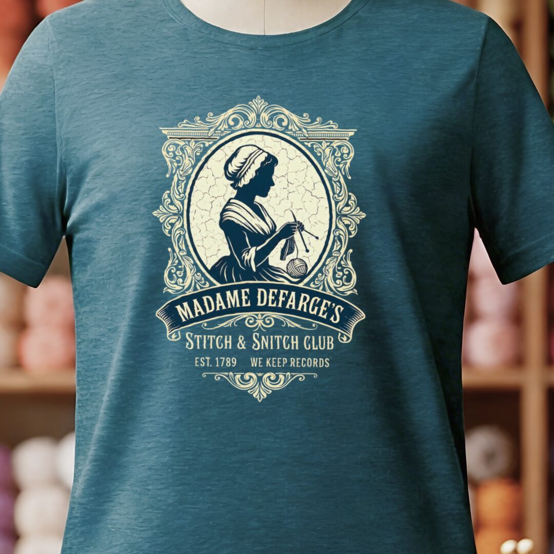Madame Defarge Club T-Shirt Teal Blue t-shirt