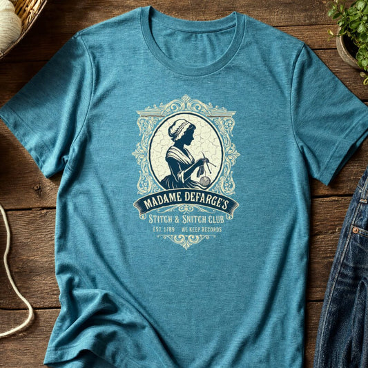 Madame Defarge Club T-Shirt Teal Blue t-shirt