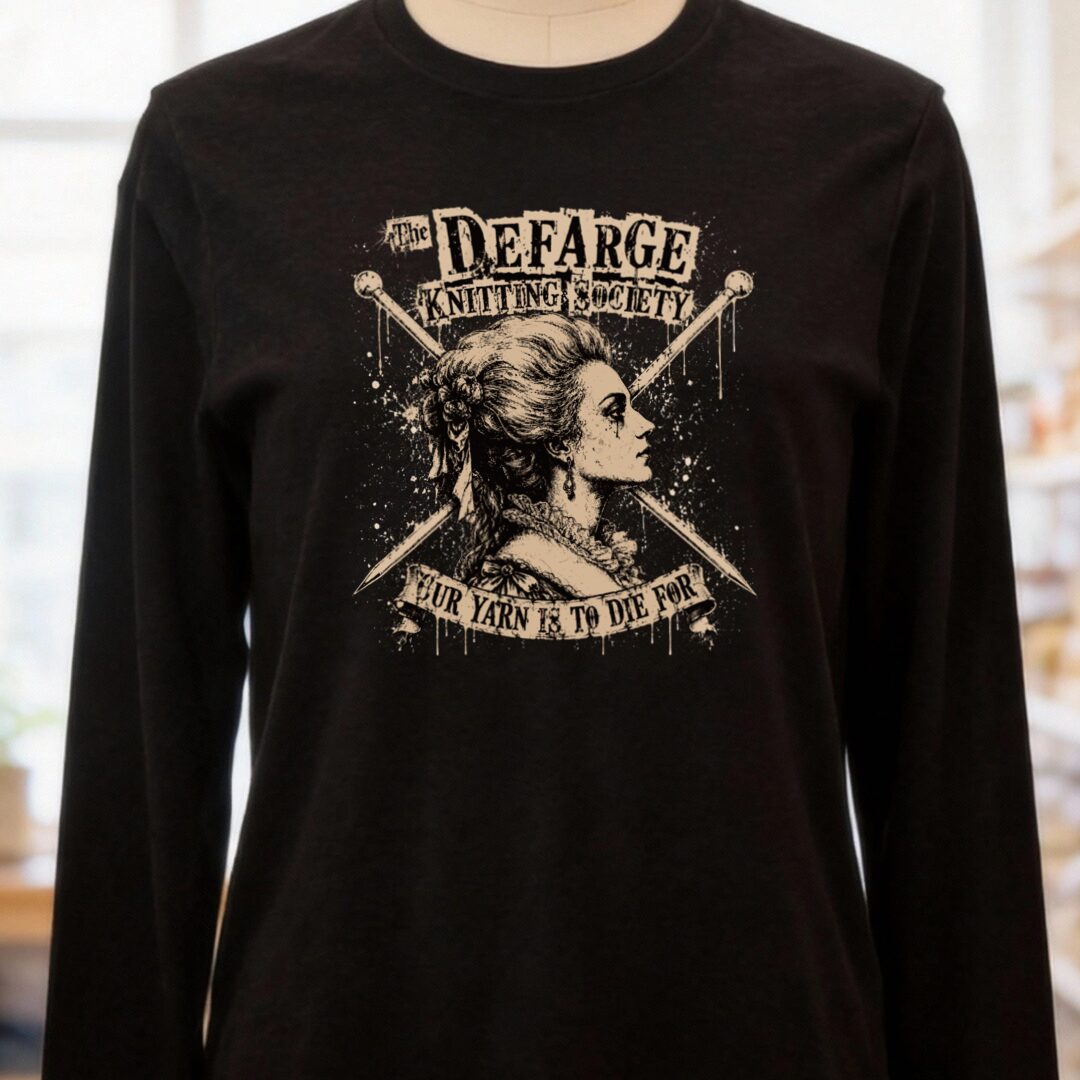 Madame Defarge Society Long Sleeve Tee Black t-shirt