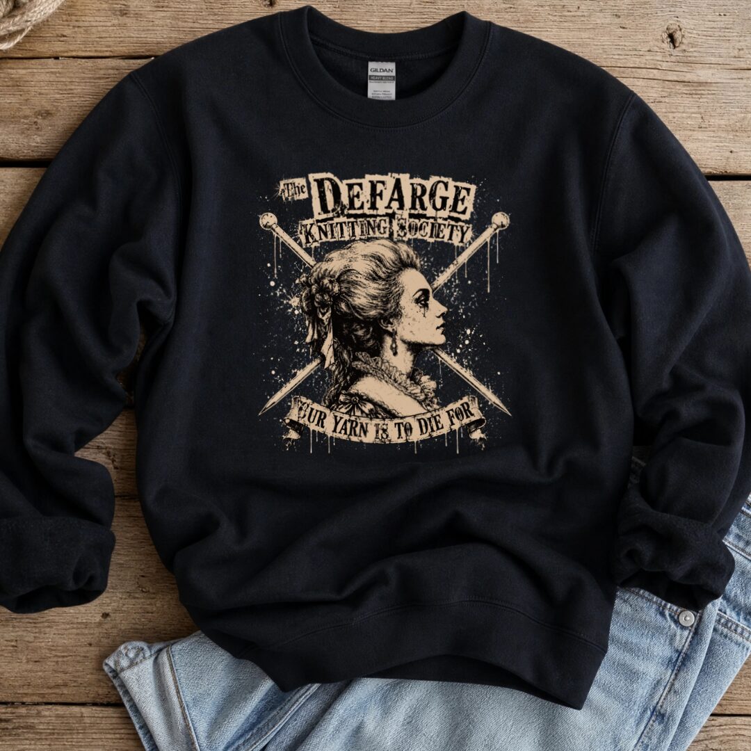 Madame Defarge Society Sweatshirt Black t-shirt
