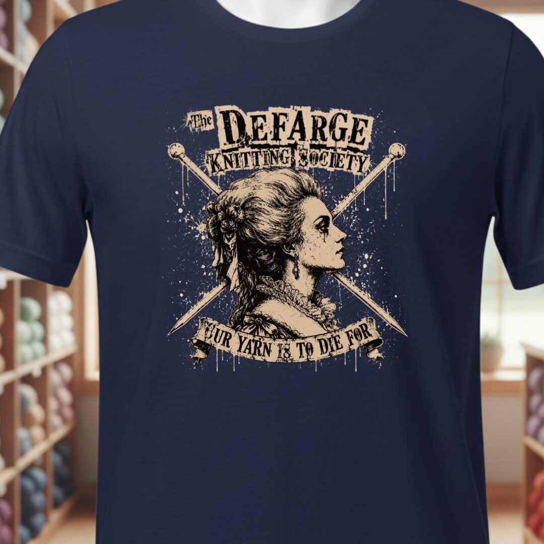 Madame Defarge Society T-Shirt Navy t-shirt