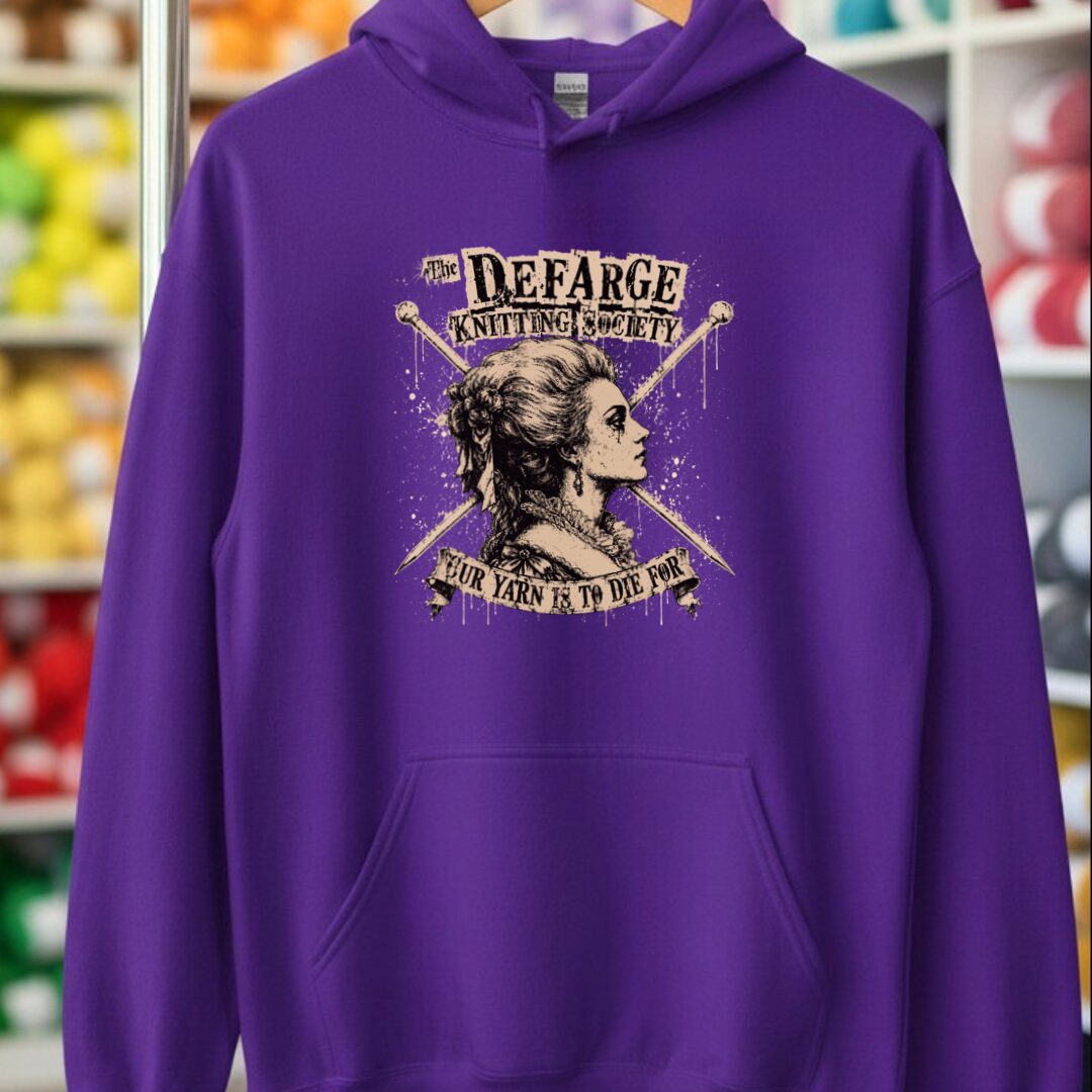 Madame Defarge Society Purple Hoodie.jpg