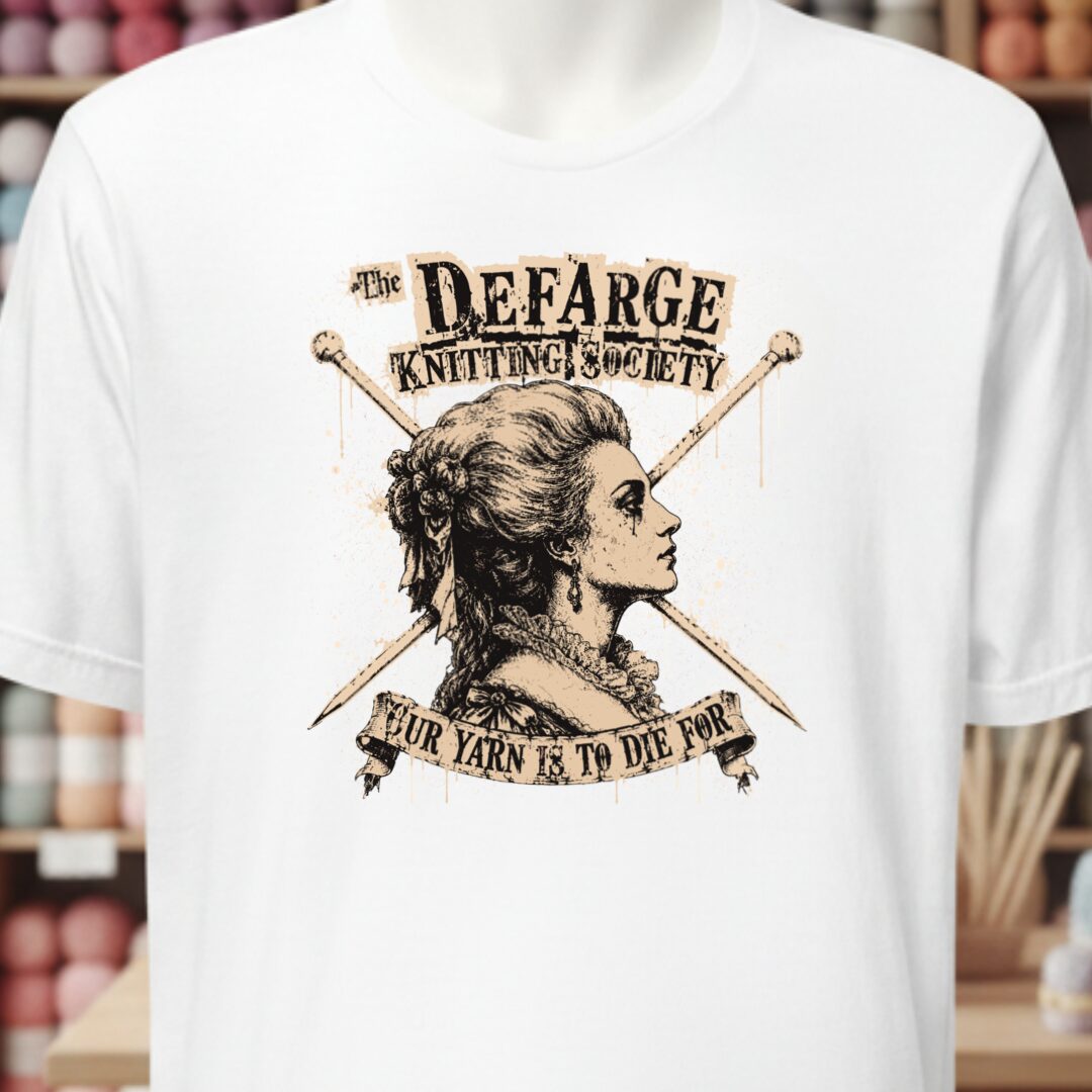 Madame Defarge Society White T-Shirt.jpg