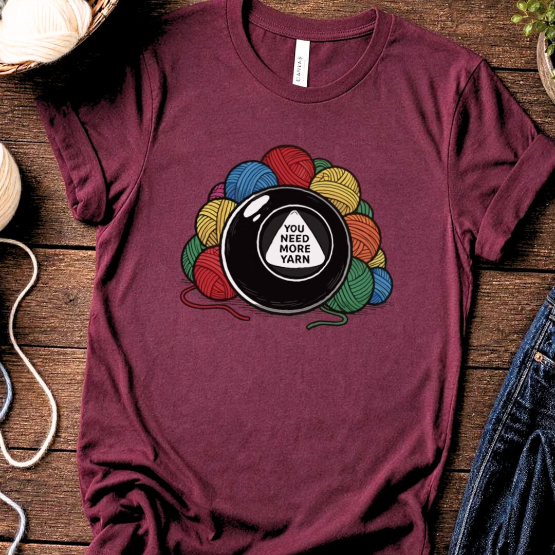 Magic Yarn Ball T-Shirt Maroon t-shirt