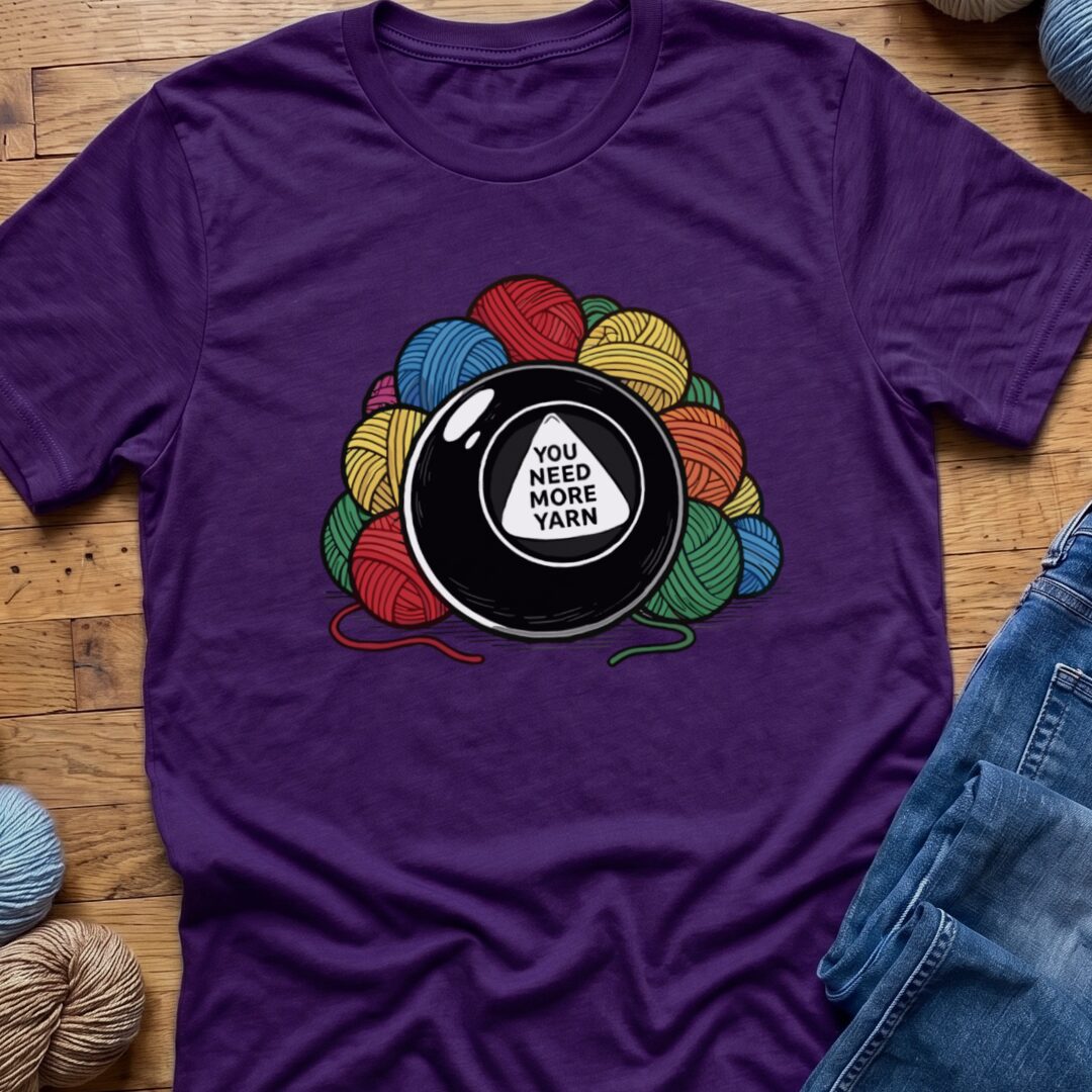 Magic Yarn Ball T-Shirt Purple t-shirt