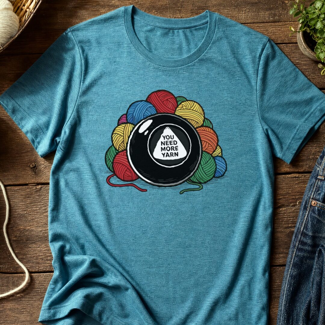 Magic Yarn Ball T-Shirt Teal Blue t-shirt