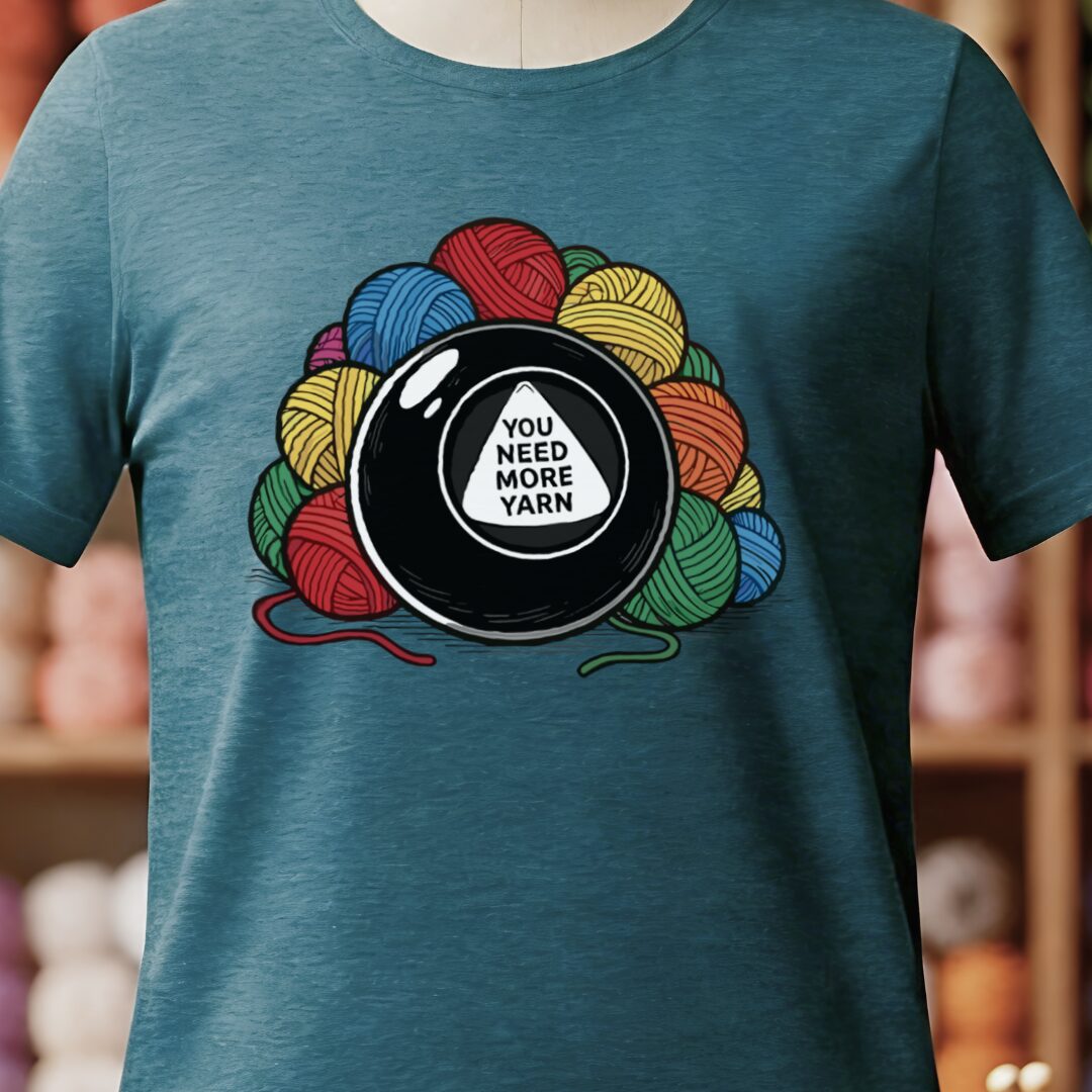 Magic Yarn Ball T-Shirt Teal Blue t-shirt