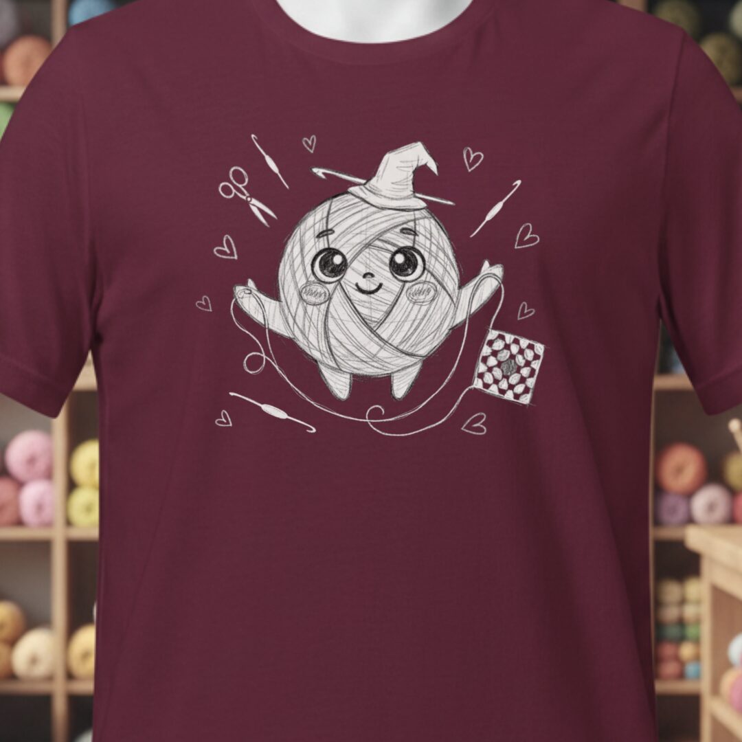 Magic Yarn T-Shirt Maroon t-shirt