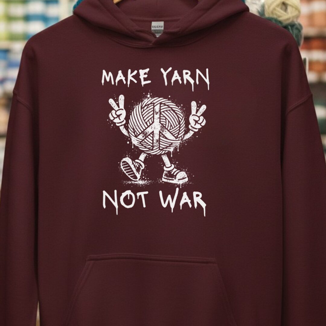 Make Yarn Hoodie Maroon t-shirt