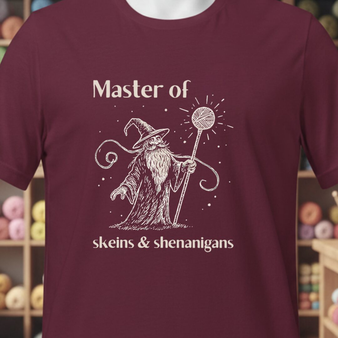 Master of Skeins T-Shirt Maroon t-shirt