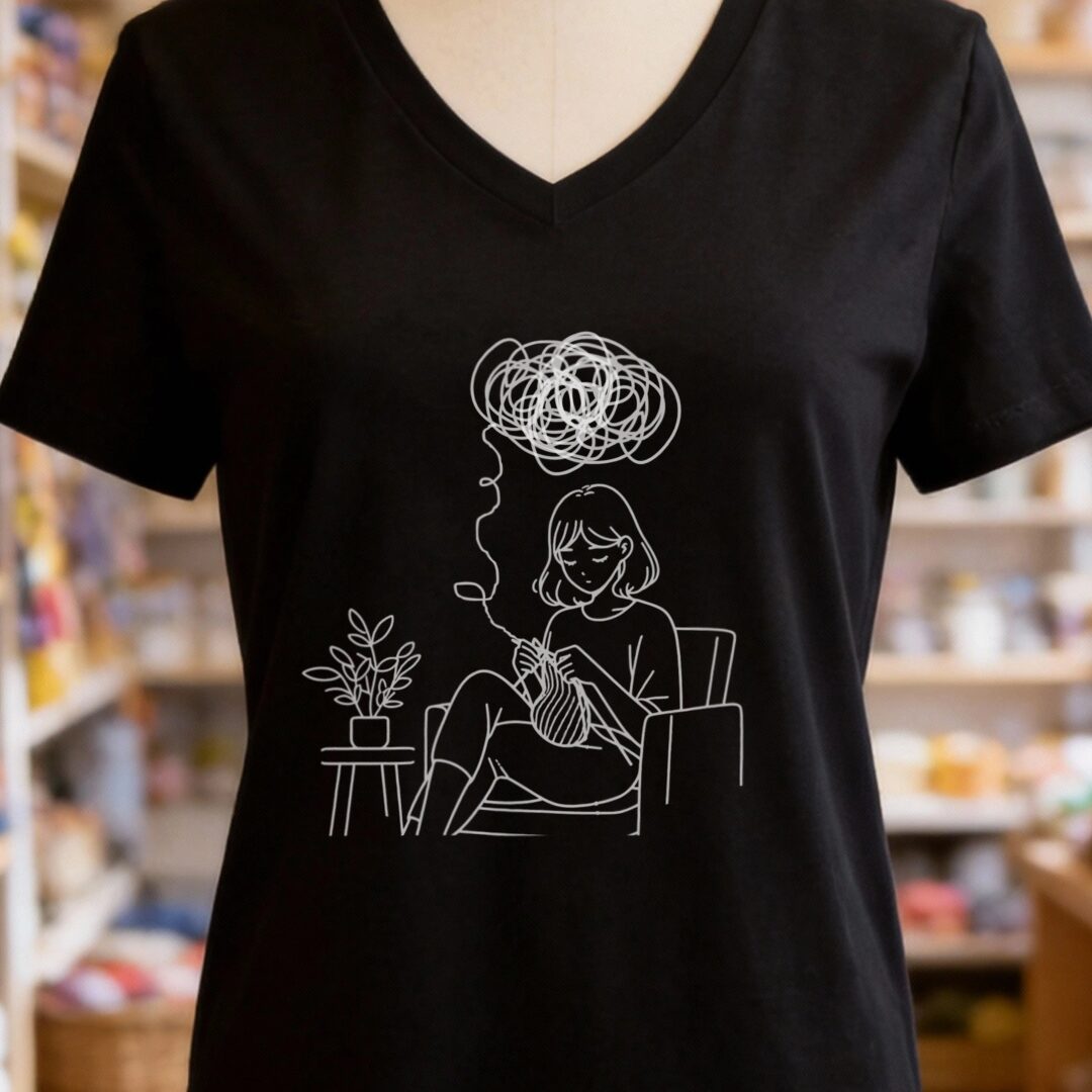 Mental Health V-Neck T-Shirt Black t-shirt