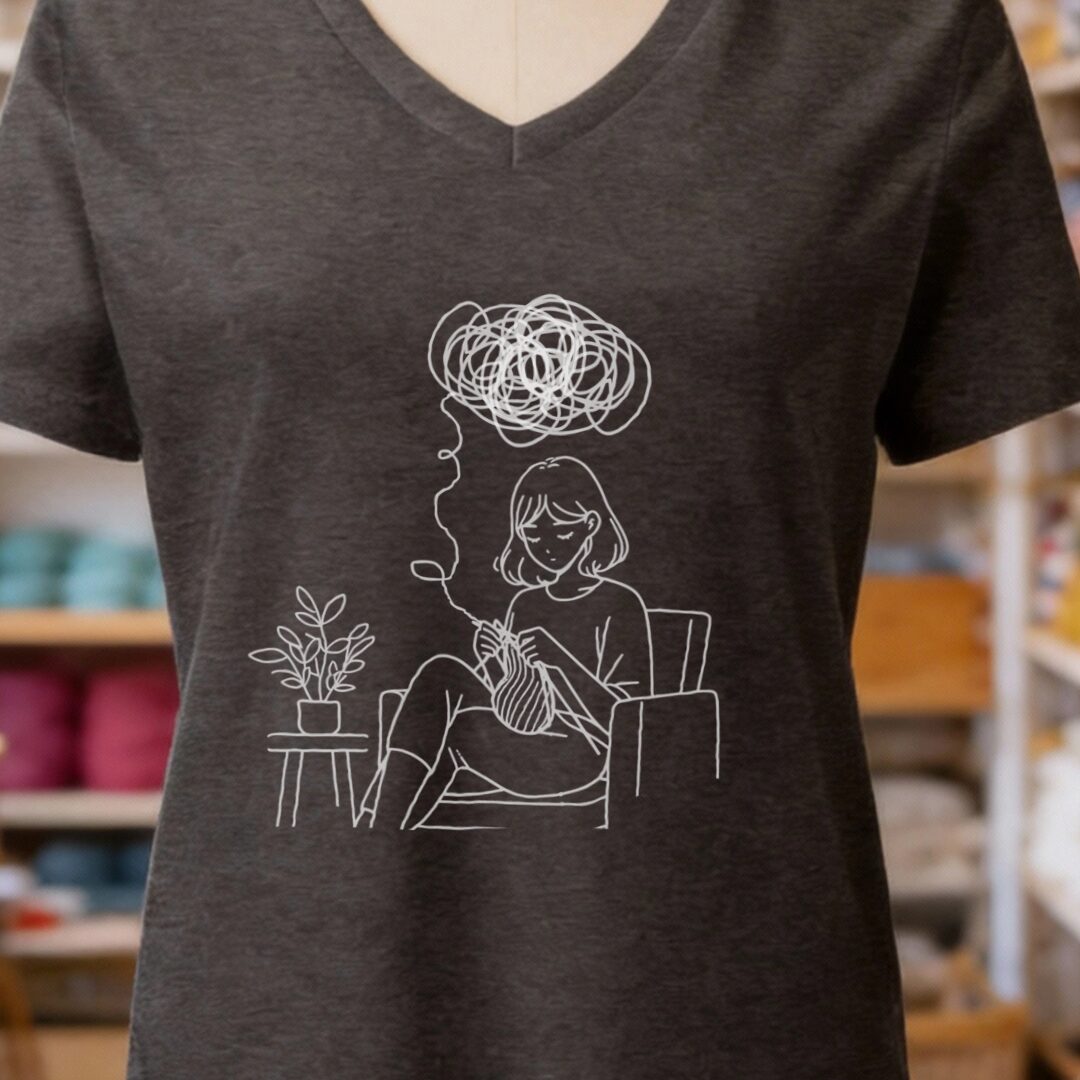 Mental Health V-Neck T-Shirt Dark Grey t-shirt