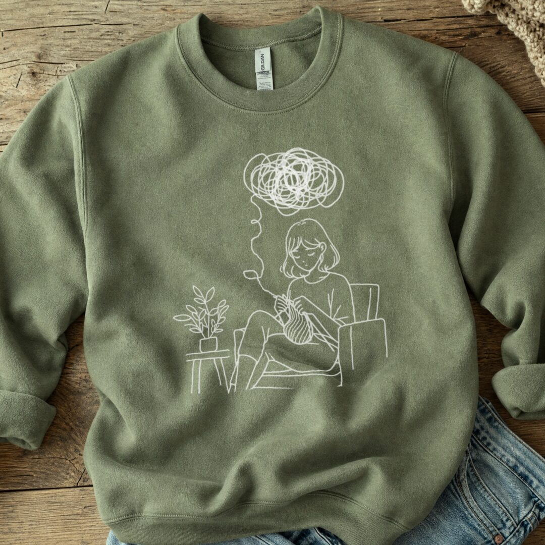 Mental Health Sweatshirt Military Green t-shirt