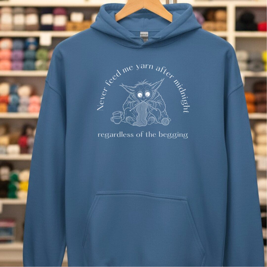 Midnight Yarn Gremlin Indigo Blue Hoodie.jpg