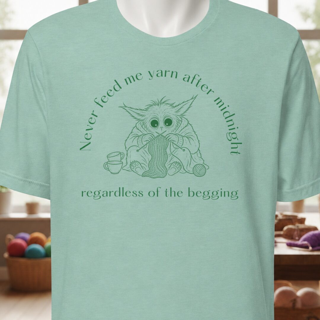 Midnight Yarn Gremlin Sea Breeze T-Shirt.jpg