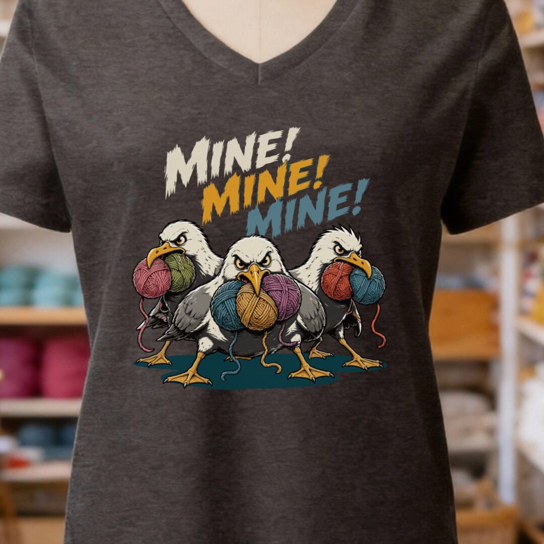 Mine V-Neck T-Shirt Dark Grey t-shirt