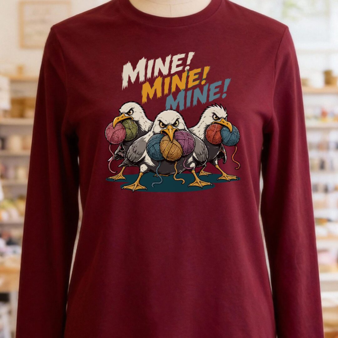 Mine Long Sleeve Tee Maroon t-shirt