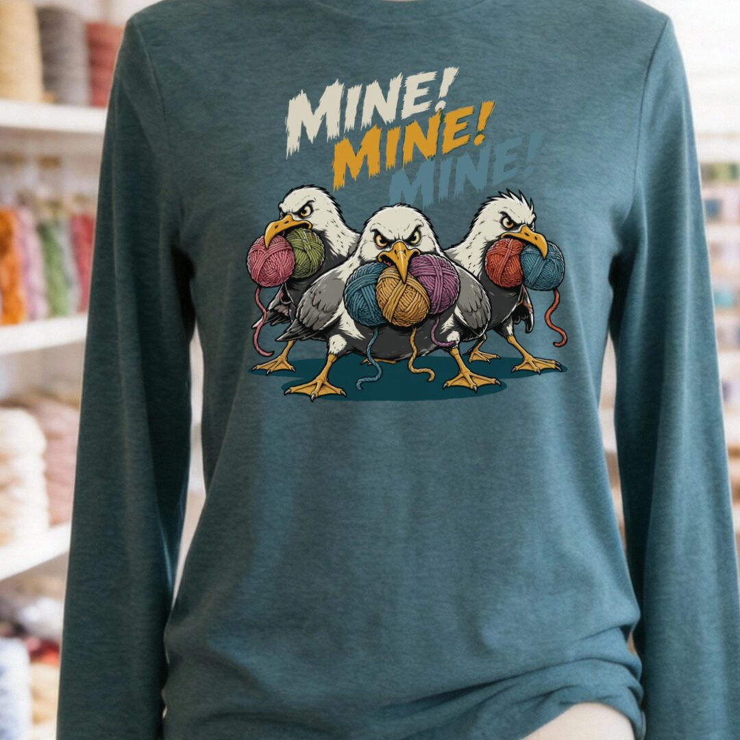 Mine Long Sleeve Tee Teal Blue t-shirt