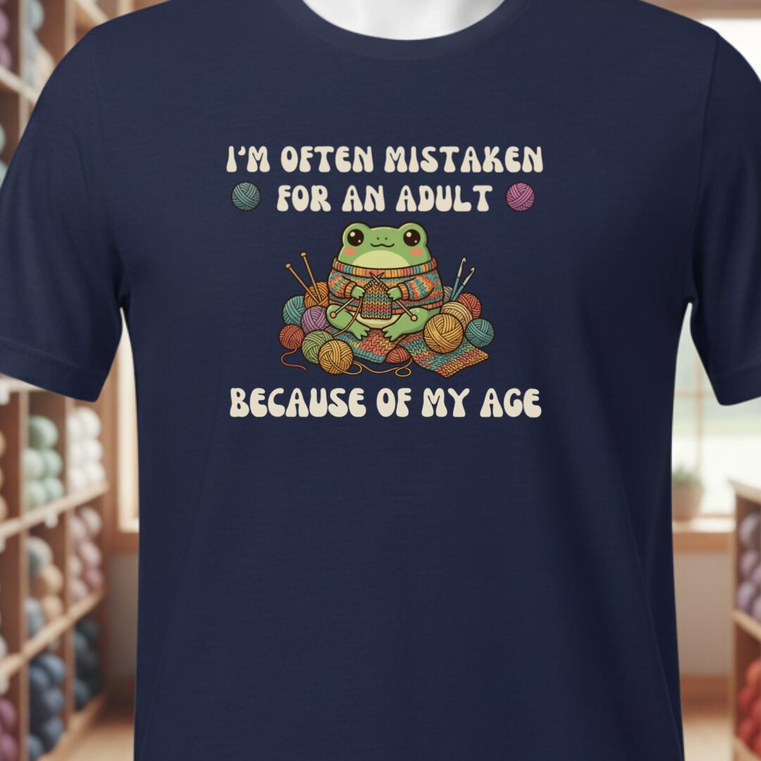 Mistaken For An Adult T-Shirt Navy t-shirt