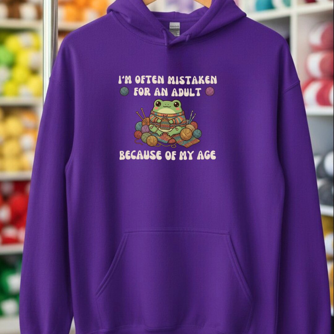 Mistaken For An Adult Hoodie Purple t-shirt